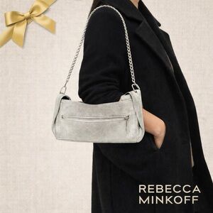 Rebecca Minkoff Silver Metallic Chain Strap Bag